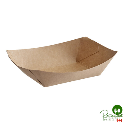 Bagcraft Packaging 300698 2 1/2 lb. EcoCraft Grease-Resistant Natural Kraft Food Tray - 500/Case