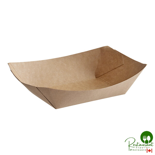 Bagcraft Packaging 300698 2 1/2 lb. EcoCraft Grease-Resistant Natural Kraft Food Tray - 500/Case