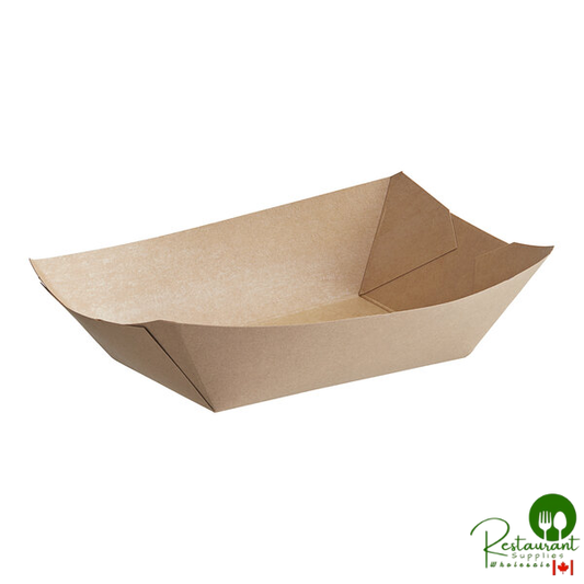 Bagcraft Packaging 300699 3 lb. EcoCraft Grease-Resistant Natural Kraft Food Tray - 500/Case