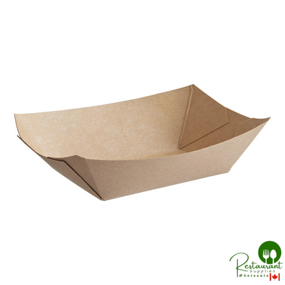 Bagcraft Packaging 300695 1/2 lb. EcoCraft Grease-Proof Natural Kraft Food Tray - 1,000/Case