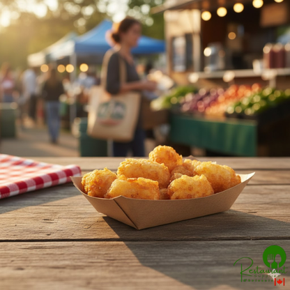 Bagcraft Packaging 300694 1/4 lb. EcoCraft Grease-Proof Natural Kraft Food Tray - 1,000/Case