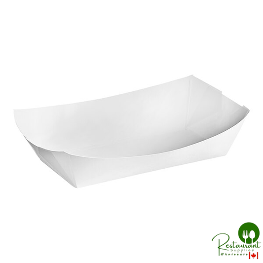 #500 5 lb. White Customizable Paper Food Tray - 500/Case