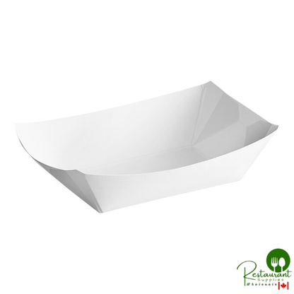 #200 2 lb. White Customizable Paper Food Tray - 1,000/Case