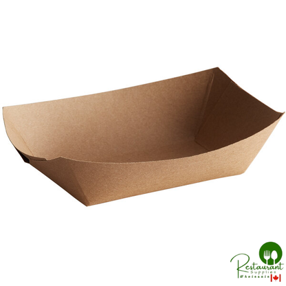 #200 2 lb. Natural Eco-Kraft Customizable Paper Food Tray - 1,000/Case
