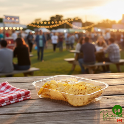 Large Two Compartment Plastic Nacho Tray By Prime- 500/Case