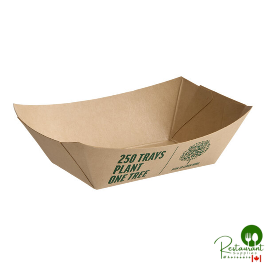 #25 4 oz. Compostable Rectangular Bamboo Food Tray By Prime - 1,000/Case