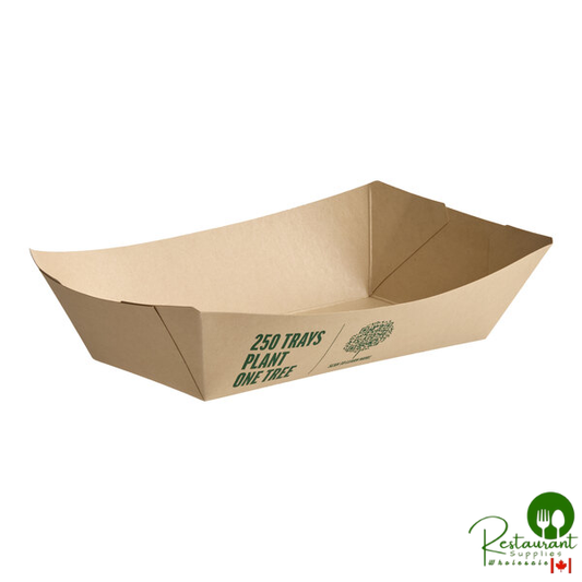 #500 5 lb. Compostable Rectangular Bamboo Food Tray By Prime - 500/Case