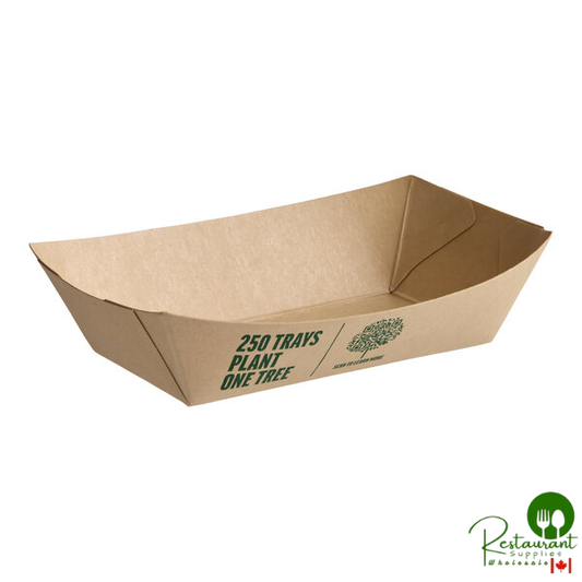 #40 6 oz. Compostable Rectangular Bamboo Food Tray By Prime - 1,000/Case