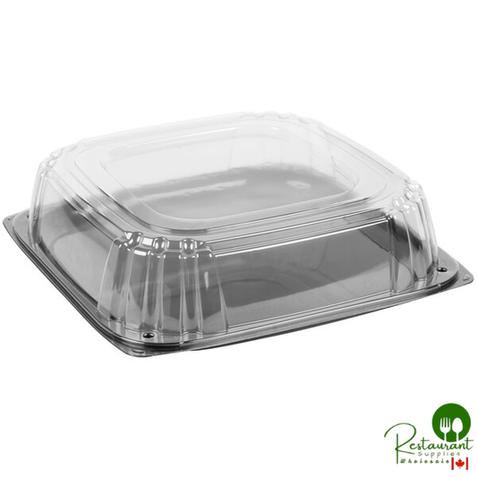 Sabert C9616 UltraStack 16" Square Disposable Deli Platter / Catering Tray with High Dome Lid - 25/Case