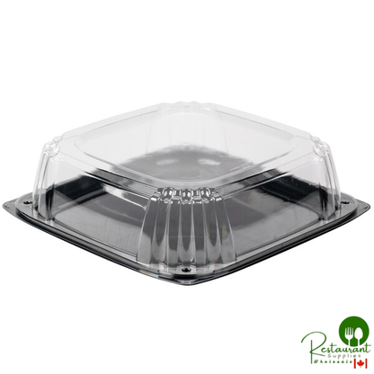 Sabert C9614 UltraStack 14" Square Disposable Deli Platter / Catering Tray with High Dome Lid - 25/Case
