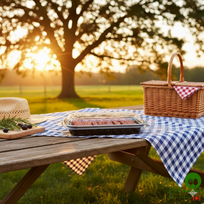 Pactiv MealMaster 10" x 7 1/8" x 2 1/8" Half Slab Black Rib Container - 90/Case