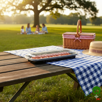 Pactiv MealMaster 16 5/8" x 7 5/16" x 2 5/16" Full Slab Black Rib Container - 80/Case