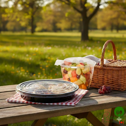 Polar Pak Clear Tamper-Resistant, Tamper-Evident 48 oz. Round Bowl with Lid - 135/Case