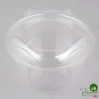 Polar Pak Clear Tamper-Resistant, Tamper-Evident 32 oz. Round Bowl with Lid - 150/Case