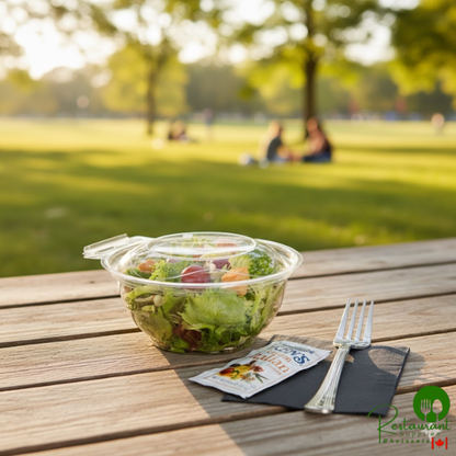 Polar Pak Clear Tamper-Resistant, Tamper-Evident 16 oz. Round Bowl with Lid - 210/Case