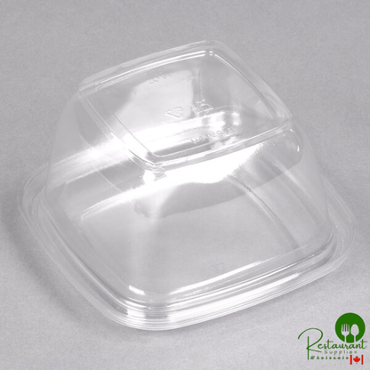 Sabert SureStrip® 16 oz. Clear PETE Square Tamper-Evident, Tamper-Resistant Bowl with Lid - 250/Case