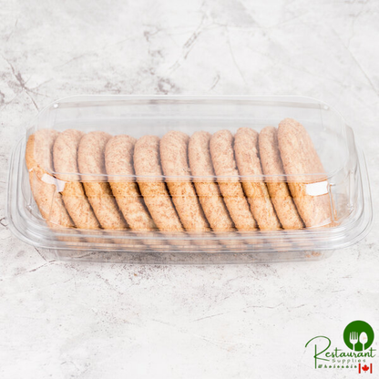 Placon 9" x 5" x 3" Tamper-Evident, Tamper-Resistant Recycled PET Hoagie Clear Takeout Container and Lid - 100/Case