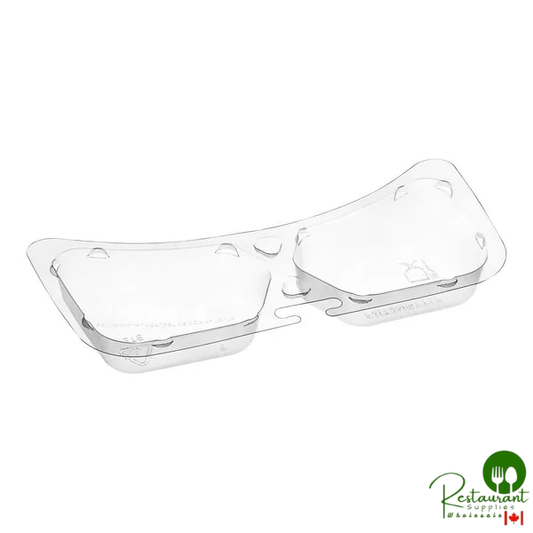 Inline Plastics 2-Compartment Tray Insert for Safe-T-Fresh 20, 24, 30, and 32 oz. Rectangular Hinged Containers - 360/Case