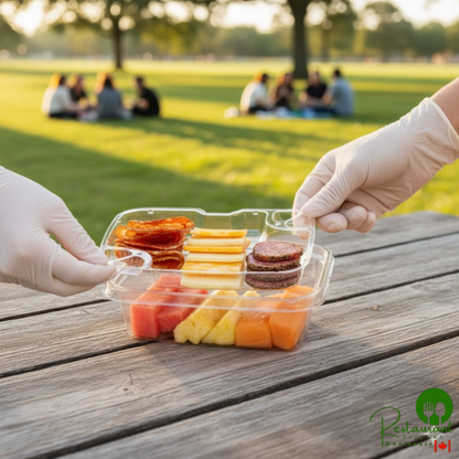 Inline Plastics 1-Compartment Tray Insert for Safe-T-Fresh 20, 24, 30, and 32 oz. Rectangular Hinged Containers - 432/Case