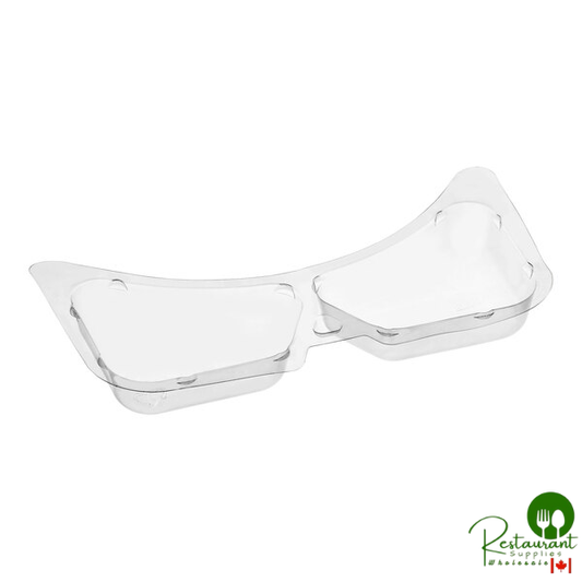 Inline Plastics 2-Compartment Tray Insert for Safe-T-Fresh 35, 48, and 64 oz. Rectangular Hinged Containers - 360/Case