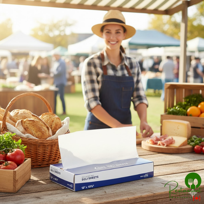 12" x 10 3/4" Customizable Interfolded Deli Wrap Wax Paper By Prime- 6,000/Case