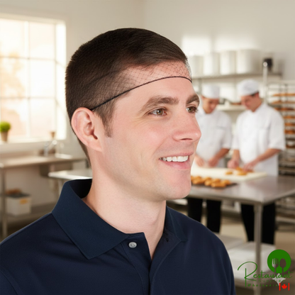 Chef Revival Black 22" Nylon Hairnet - 1,440/Case