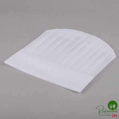 Royal Paper VCH12 12" Adjustable White Viscose Non-Woven Disposable Chef Hat - 50/Case