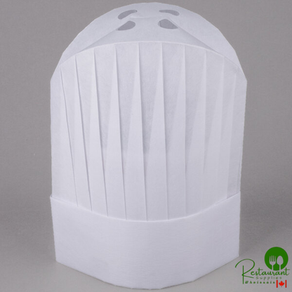 Royal Paper VCH12 12" Adjustable White Viscose Non-Woven Disposable Chef Hat - 50/Case