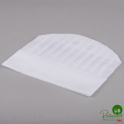 Royal Paper VCH9 9" Adjustable White Viscose Non-Woven Disposable Chef Hat - 50/Case