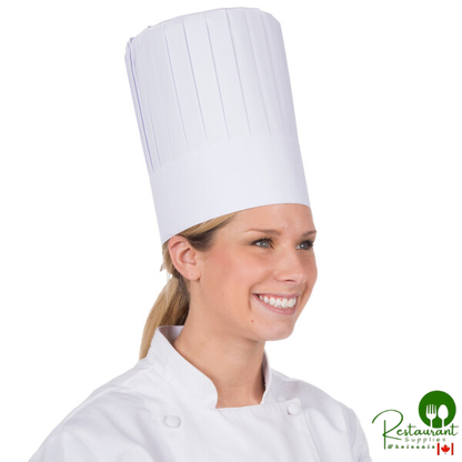 Royal Paper RCH10 10" Pleated Disposable Chef Hat - 24/Case