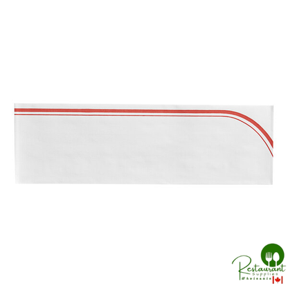 Adjustable Red Stripe Disposable Overseas Cap By Prime- 1,000/Case