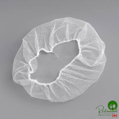 28" White Nylon Hairnet Cap By Prime- 1,000/Case
