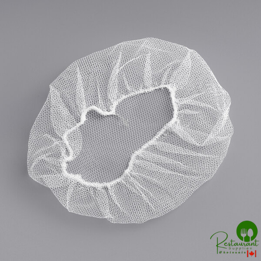 21" White Nylon Hairnet Cap By Prime- 1,000/Case
