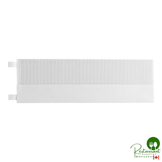 7" White Corrugated Disposable Chef Hat, Flat Pack By Prime- 50/Case