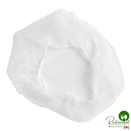18" White Nylon Hairnet Cap By Prime- 1,000/Case