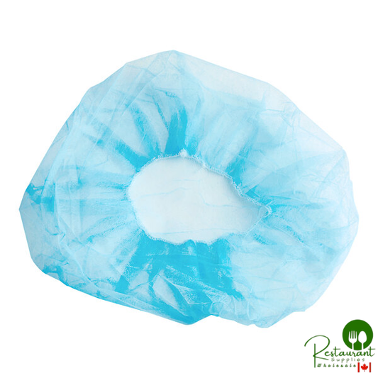 28" Blue Polypropylene Bouffant Cap By Prime - 1,000/Case