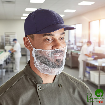 18" White Nylon Beard Net By Prime - 1,000/Case