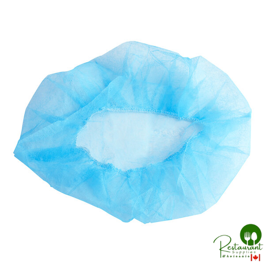 21" Blue Polypropylene Bouffant Cap By Prime - 1,000/Case