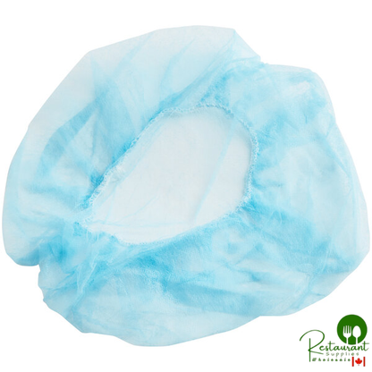 18" Blue Polypropylene Bouffant Cap By Prime- 1,000/Case