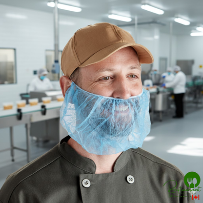 18" Blue Polypropylene Beard Cover By Prime - 1,000/Case