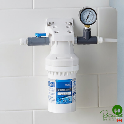 Oceanloch+ S Water Filtration System with Oceanloch+ S Cartridge and Outlet Pressure Gauge 1 Micron Rating and 0.75 GPM By Prime