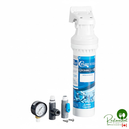 Oceanloch+ M Water Filtration System with Oceanloch+ M Cartridge and Outlet Pressure Gauge 1 Micron Rating and 1.67 GPM By Prime