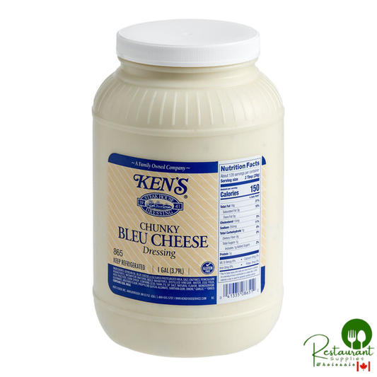 Ken's Foods 1 Gallon Chunky Bleu Cheese Dressing - 4/Case