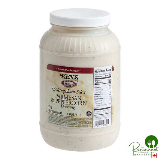 Ken's Foods 1 Gallon Select Parmesan and Peppercorn Dressing - 4/Case