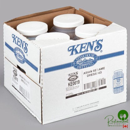 Ken's Foods 1 Gallon Asian Sesame Dressing - 4/Case