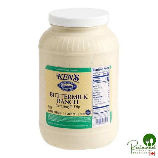 Ken's Foods 1 Gallon Buttermilk Ranch Dressing and Dip - 4/Case