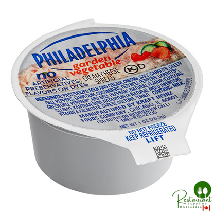 Philadelphia Garden Vegetable Cream Cheese Spread Portion Cup 1 oz. - 100/Case