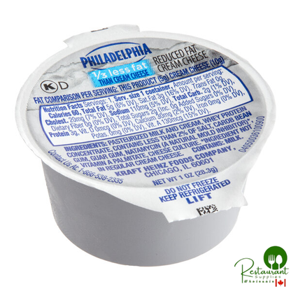 Philadelphia 1 oz. Reduced Fat Cream Cheese Spread Portion Cup - 100/Case