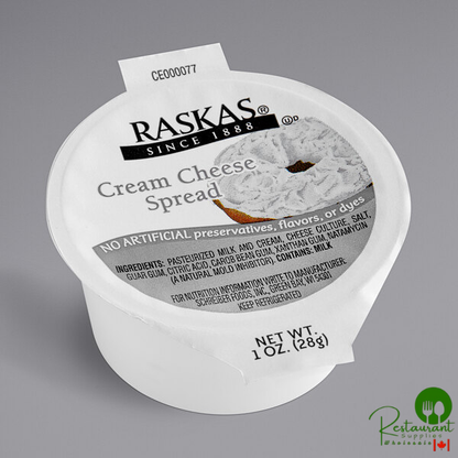 Raskas Cream Cheese Spread Portion Cups 1 oz. - 100/Case