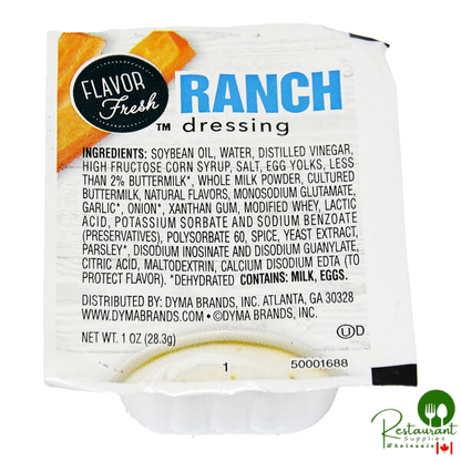 House Blend Ranch Sauce 1 oz. Portion Cups - 100/Case